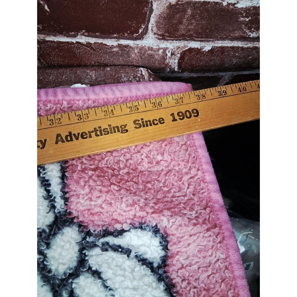VTG Biederlack Blanket Disney Minnie Mouse Fleece Throw Reversible Pink 38x54